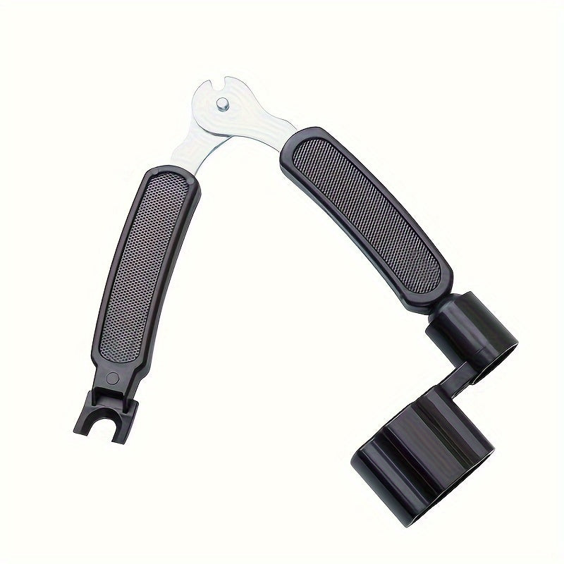 Multifunctional guitar pin winder tool for adjusting and repairing guitar strings, suitable for various string instruments.