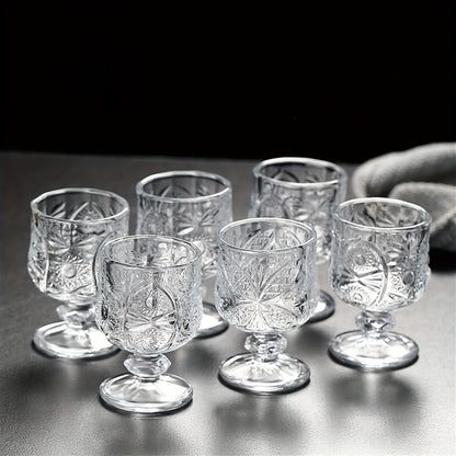 Set of 6 crystal liquor glasses: ideal for all occasions, elegant for whiskey and high-end for wine.