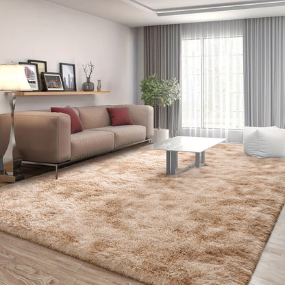 This soft and shaggy area rug is 200cm x 78.7in, 140cm / 55.1in, and is perfect for use in the living room, bedroom, or indoors. It is recommended to dry clean only and is made of polyester.