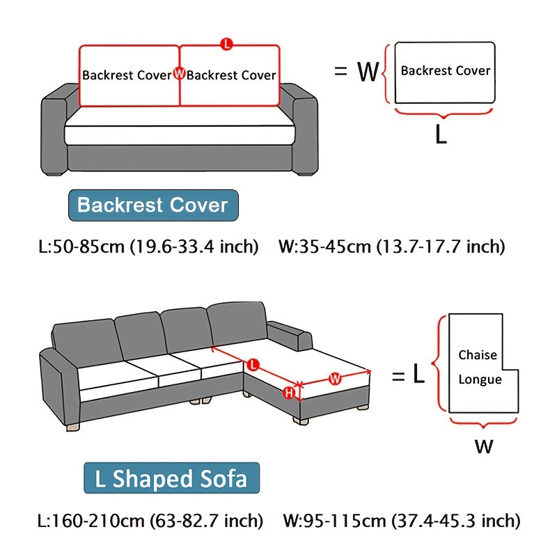 Geometric leaf pattern sofa slipcover protects and decorates your furniture.