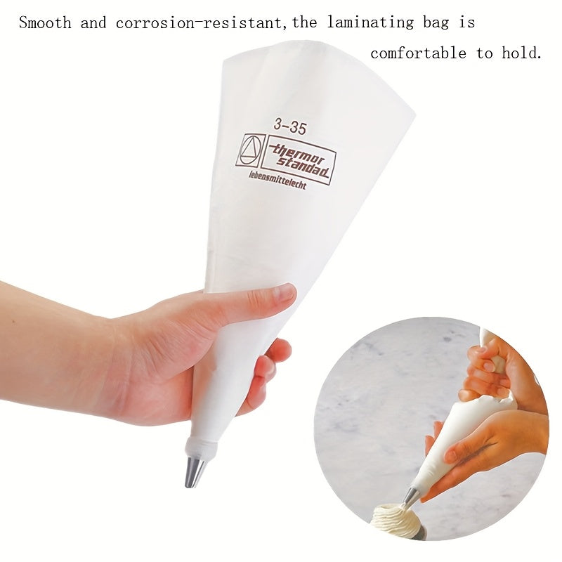 Durable Reusable Canvas Piping Bags for Cake Decorating - Versatile and Long-lasting Icing Bags for DIY Treats like Cakes, Cookies, and Chocolates - Available in White with Multiple Size Options (19.99*35.23cm, 23.01*40.01cm, 26.01*46.0cm) - Cream Piping