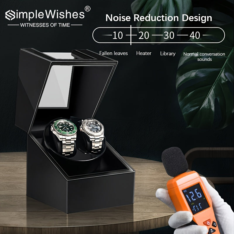 1 Piece Double Slot Watch Winder with Silent Motor for Men's and Women's Automatic Watches, USB Powered, Perfect Gift Choice