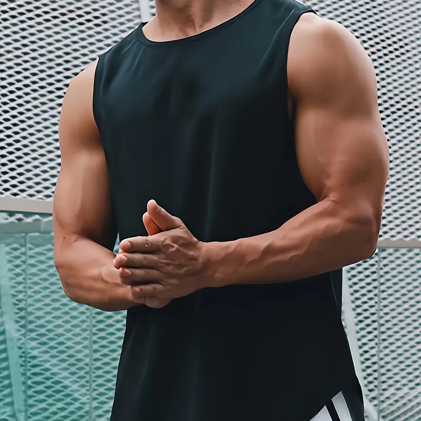 Men's quick-dry, moisture-wicking tank tops for gym, bodybuilding, and sports activities. Great for workouts and playing basketball.