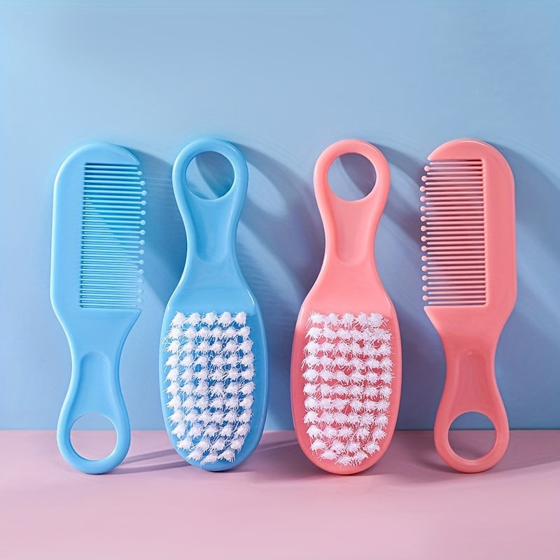 Set of Baby Head Care Comb and Brush, Set of Baby Massage Comb and Brush