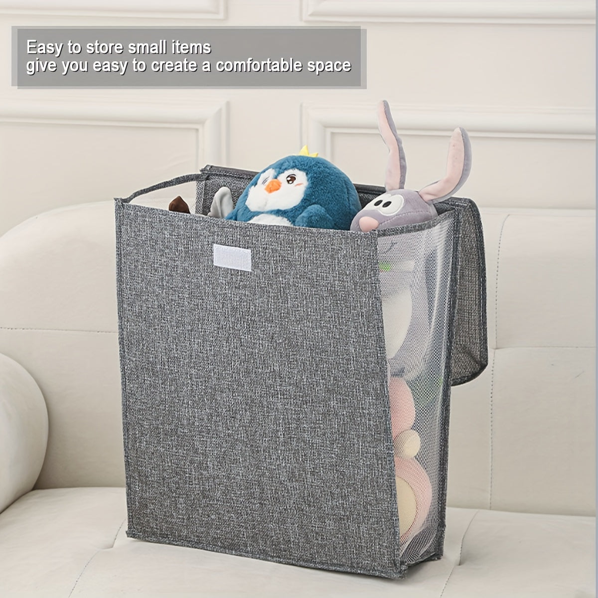 Multifunctional Folding Laundry Basket - Polyester Clothes Storage Hamper that is Wall-Mountable and Washable for Home Organization.