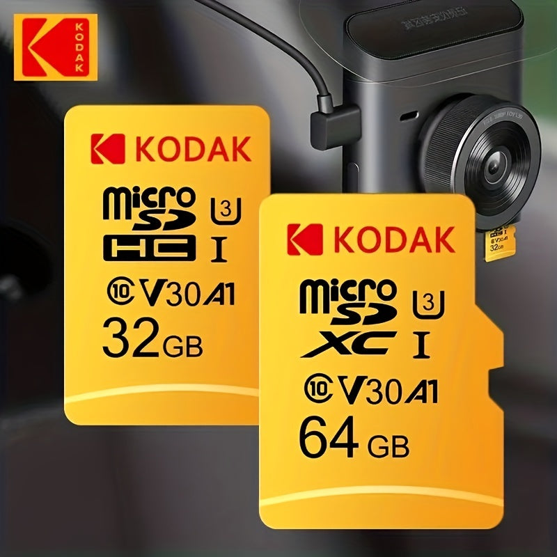 KODAK High-speed Memory Card for Driving Recorder 32g/64g, compatible with various devices such as mobile phones, PCs, cameras, and speakers to expand storage.