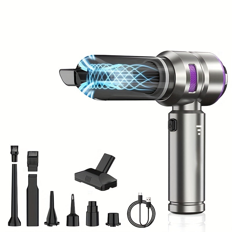 Get ready for back to school with the Suitu 100W High-Power Cordless Handheld Vacuum Cleaner! This portable 4-in-1 tool features 16000Pa suction and a rechargeable lithium battery for easy use. It also includes a dust brush and car detailing tool