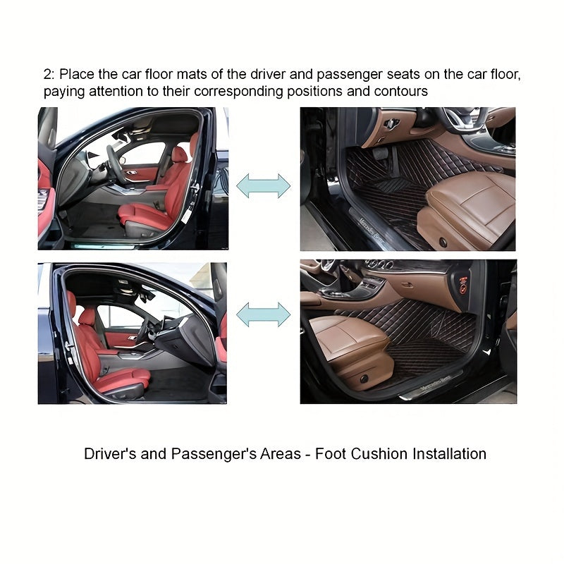 3D PU Leather Car Floor Mats for Chevrolet Silverado 1500 2012-2019 Interior Accessories