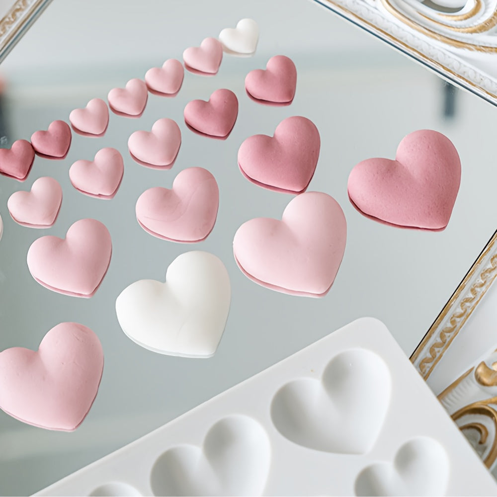 Valentine's Day themed resin silicone mold for handmade soap and aromatherapy.