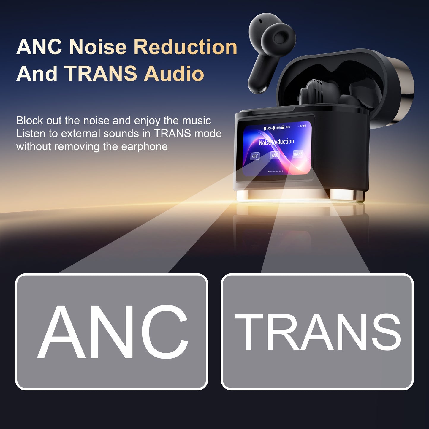 Newly upgraded Lifebee 2024 Smart Touch Screen headphones offer advanced ANC & ENC, immersive sound, ergonomic design, long-lasting battery, and built-in microphone.