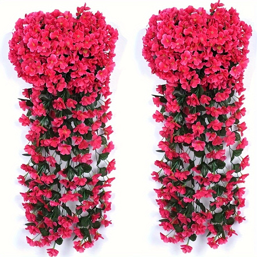 Zaphyron 2pcs Violet Ivy Artificial Flowers - Outdoor & Wedding Decor