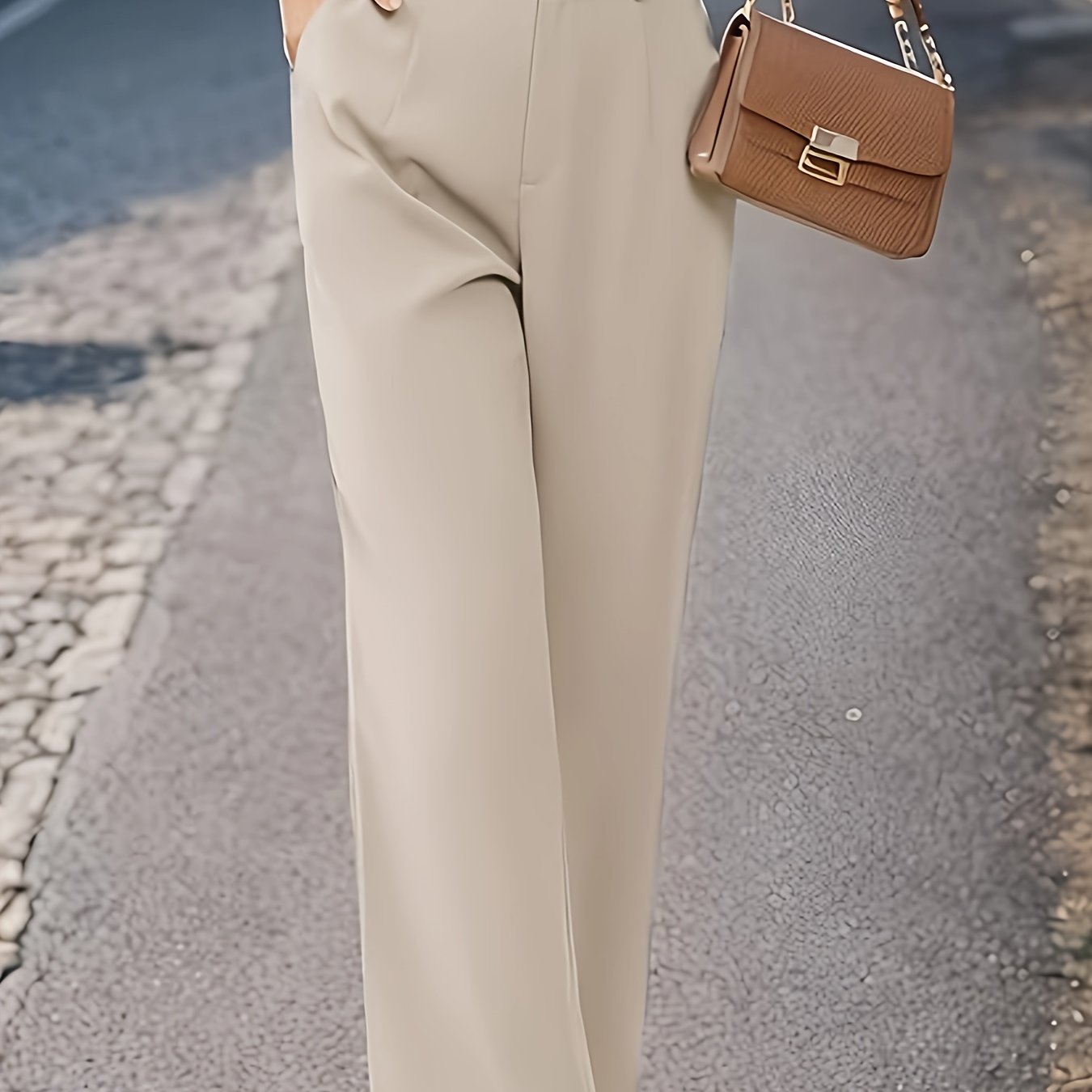 Stylish straight leg pants for women, perfect for office or casual wear.