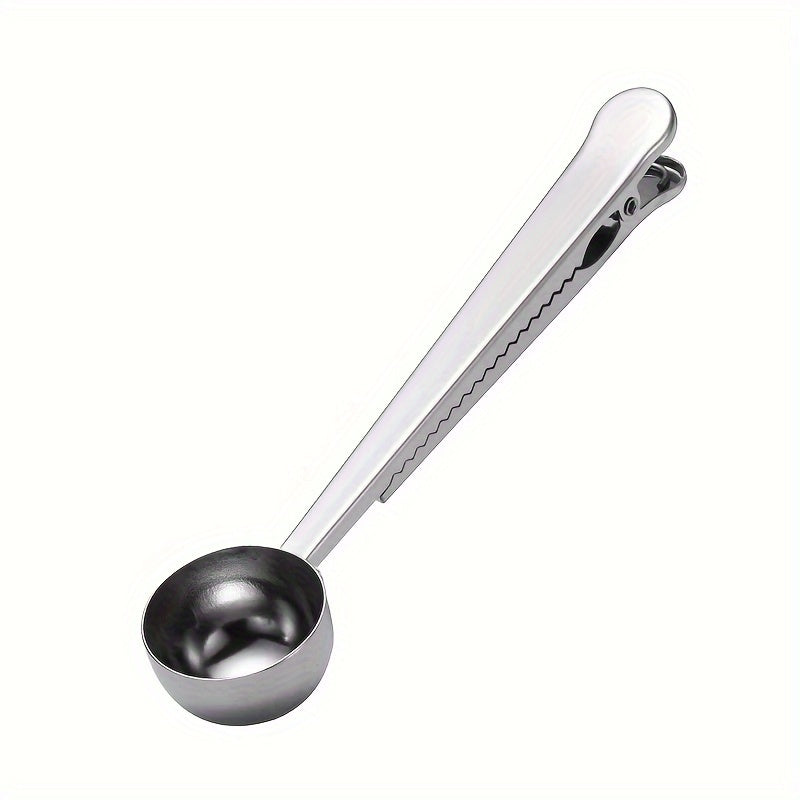 Kitchen Tool: 2-in-1 Stainless Steel Coffee Spoon Seal Clip with Bag Clip - Perfect for Baking and Measuring in the Kitchen