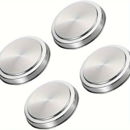 4-Piece Set of Stainless Steel Stove Top Covers for Cookware - Kitchen Burner Protectors that are Safe for Food Contact