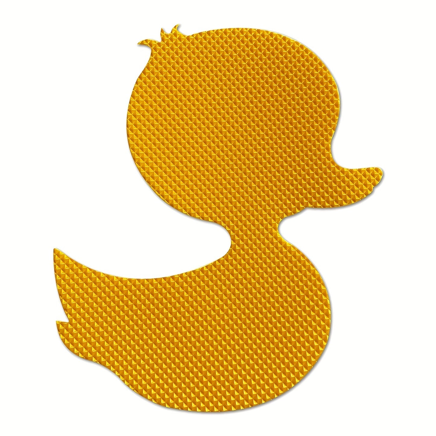 Set of 10 Yellow Duck Shaped Non-slip Stickers for Bathroom, Adorable Shower Tread Stickers, Anti-slip Strips for Bathrooms, Bathtub Safety Decals with Adhesive Backing, Bathroom Essentials