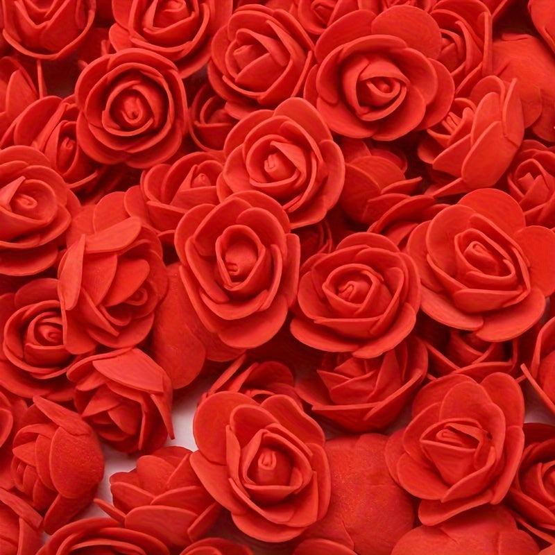 100 artificial rose heads for weddings, garlands, interior decoration, gifts, and holiday decor.