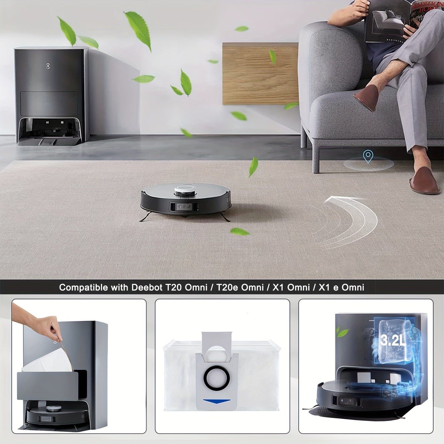 Ecovacs Deebot T20 Omni/ T20e Omni/ X1 Omni/ X1 E Omni uchun Aksessuar Robot Tozalovchi Qism Dust Bag - 10 ta to'plam