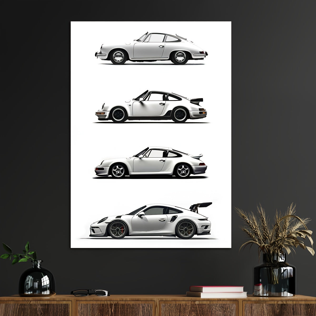 Dream for sportscar lovers: Modern roadster poster for home or office decor, ideal gift.