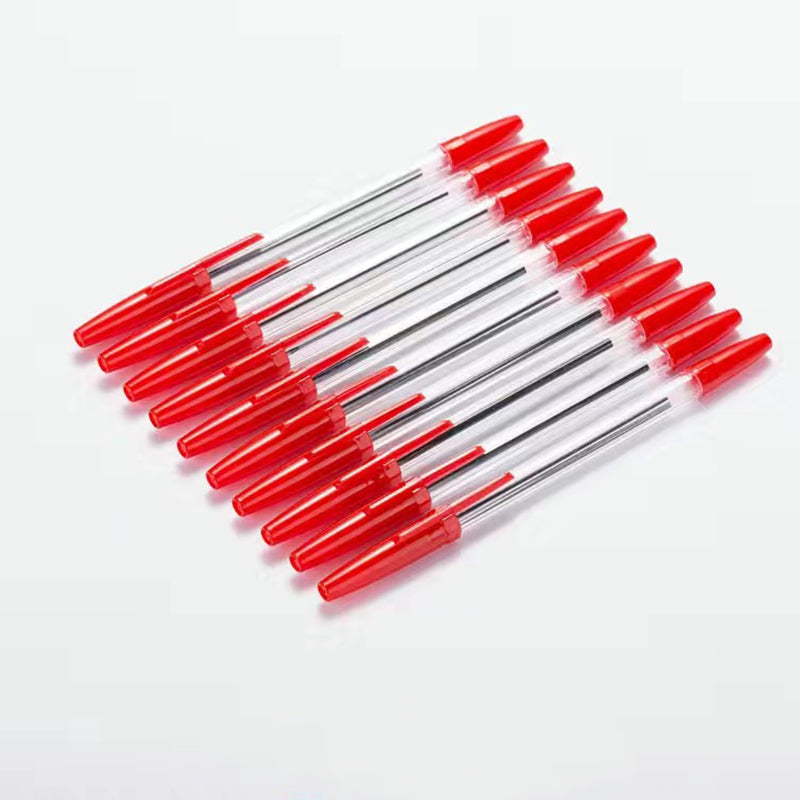 10 Round Ballpoint Pens, 0.7mm Tip, 3 Colors