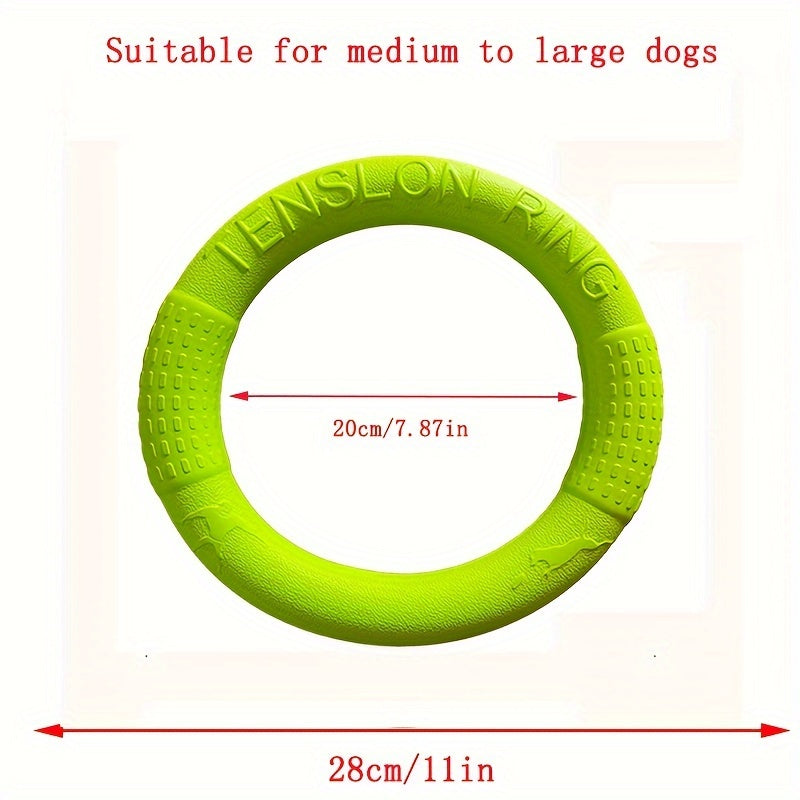 1 pc EVA Pet Flying Disc Chew Toy - Interactive training and teeth cleaning toy for dogs.