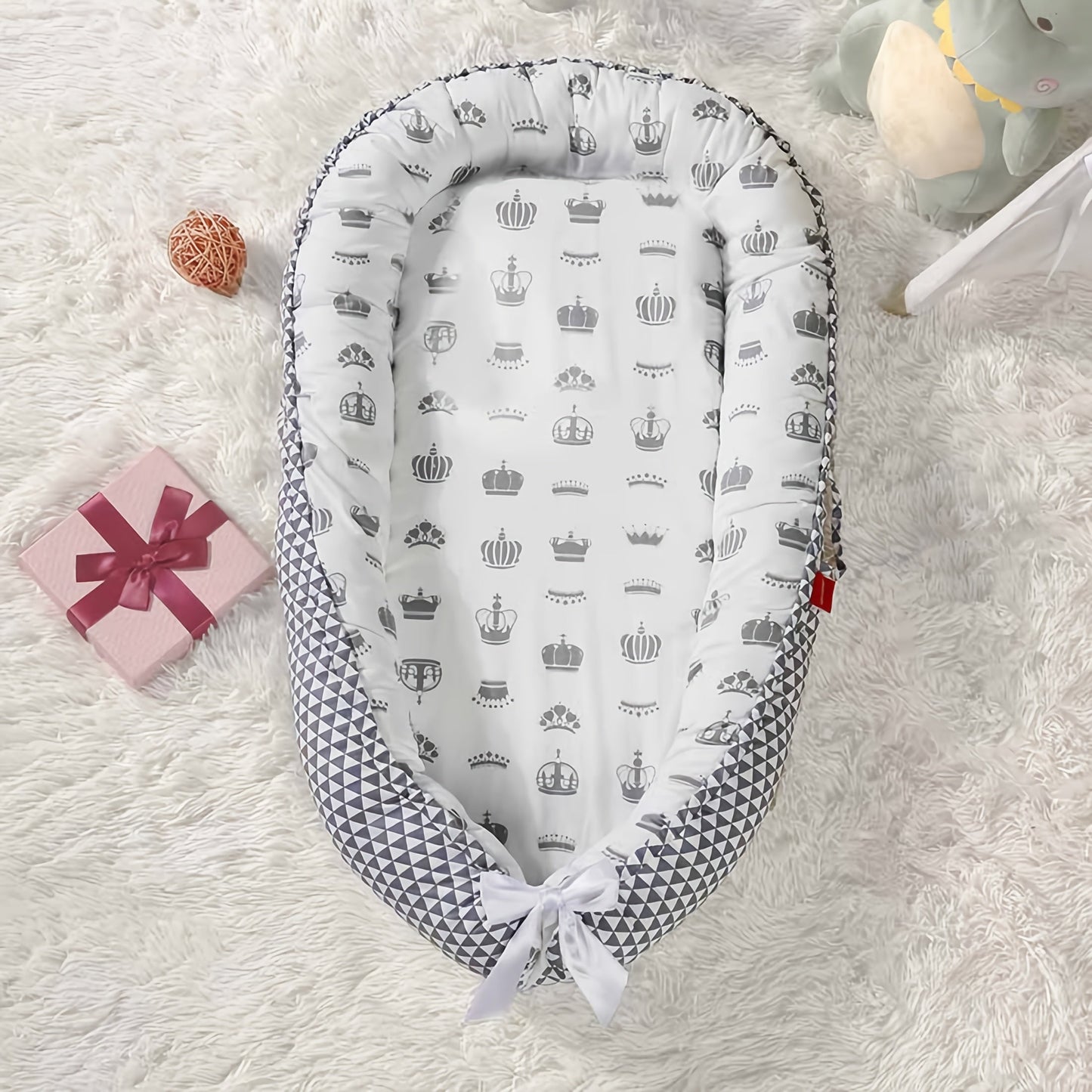 Travel Crib for Kids - Portable, Foldable, and Washable Bed with Anti-Pressure Cotton and Removable Pillow