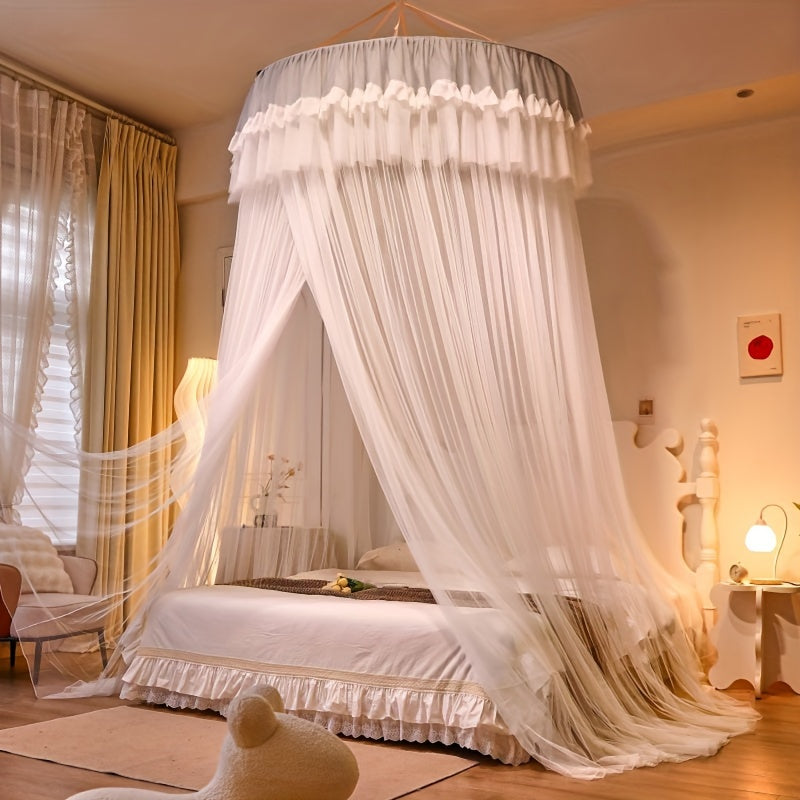 1pc Dome Mosquito Net, Household Encryption, Free installation, Easy to clean, Princess Style, Decoration for Bedroom and Living Room, Four seasons Use.