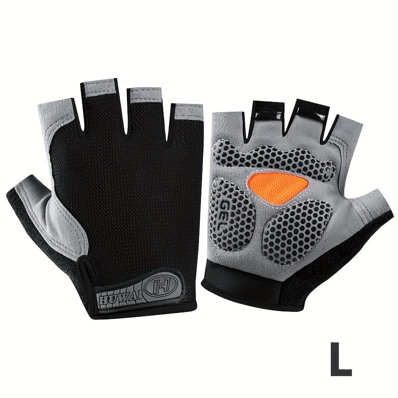 1 Pair of Ximax Half-Finger Fitness Gloves for Outdoor Sports, Non-Slip and Breathable