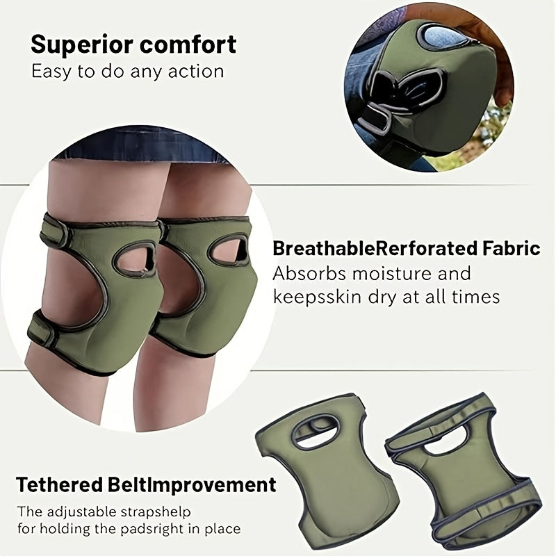 Breathable Neoprene SBR knee pads for gardening, running, fitness, and kneeling tasks.