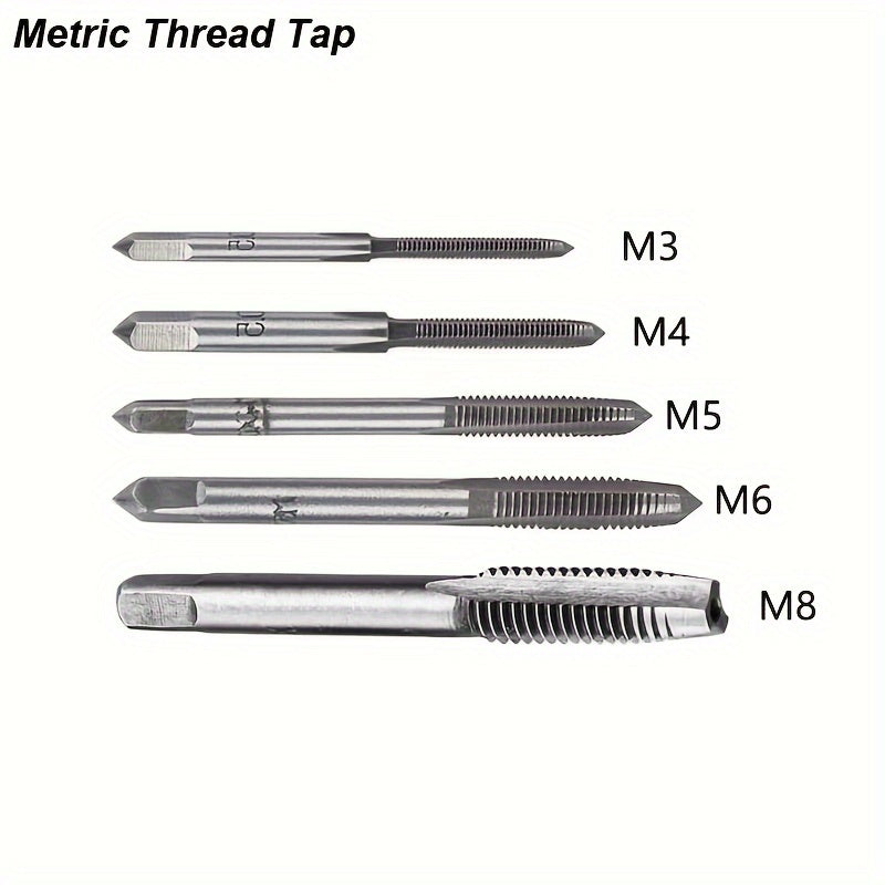 Durable T-Handle Tap Wrench Set for Metal Machinists, DIY Repairs & Crafts, with Adjustable Size for M3-M8 Metric Screw Threads