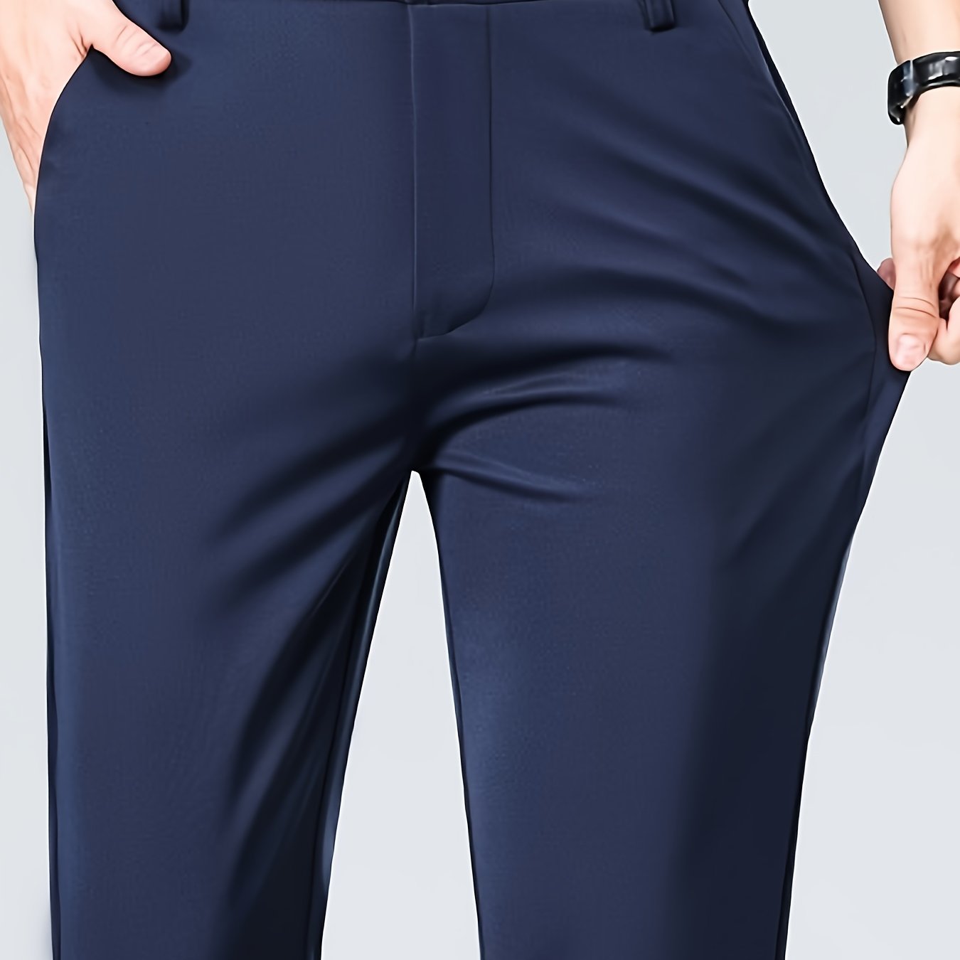 Men's versatile straight leg pants for daily wear, with chic business style.