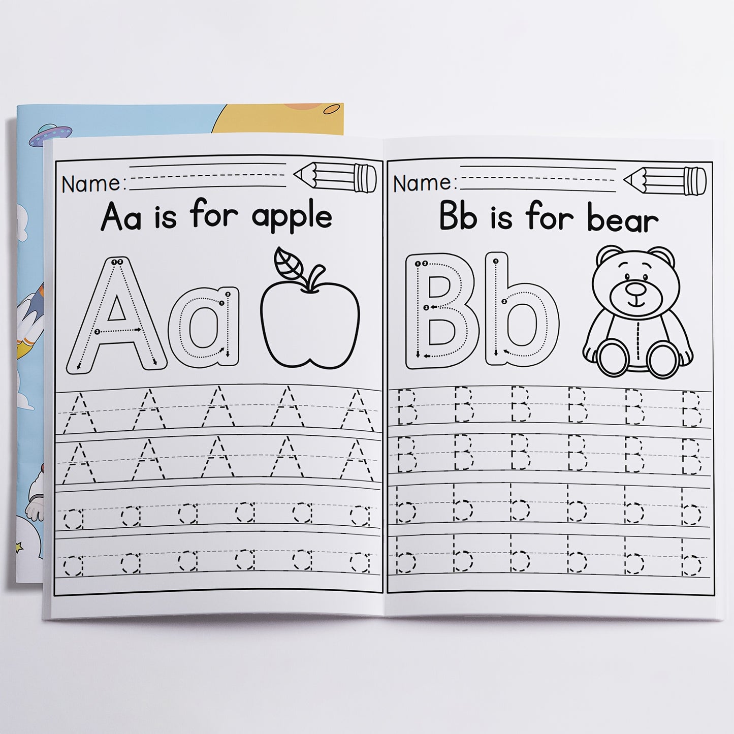 Alphabet learning workbook for early learners, A4 size, English edition by ZHIDIAN INTERNATIONAL (USA) LLC, released on 2024-05-01.