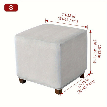 Soft silvery fox velvet footrest cover for square S size stool