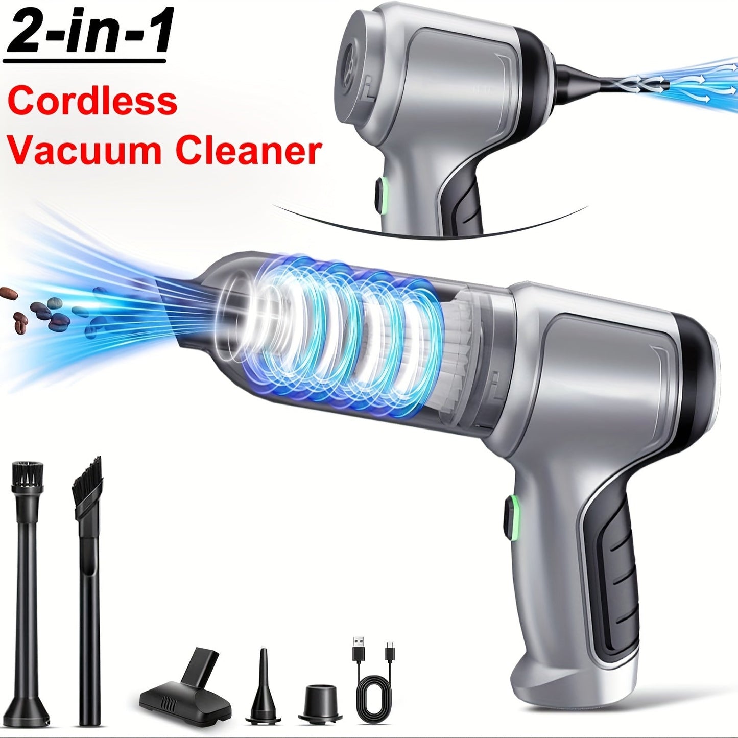 Introducing the Suitu Cordless Handheld Vacuum Cleaner: featuring a high-power brushless motor, perfect for both wet and dry use on home surfaces, keyboards, and sofas. Equipped with a 4000mAh rechargeable battery for long-lasting power and a quiet