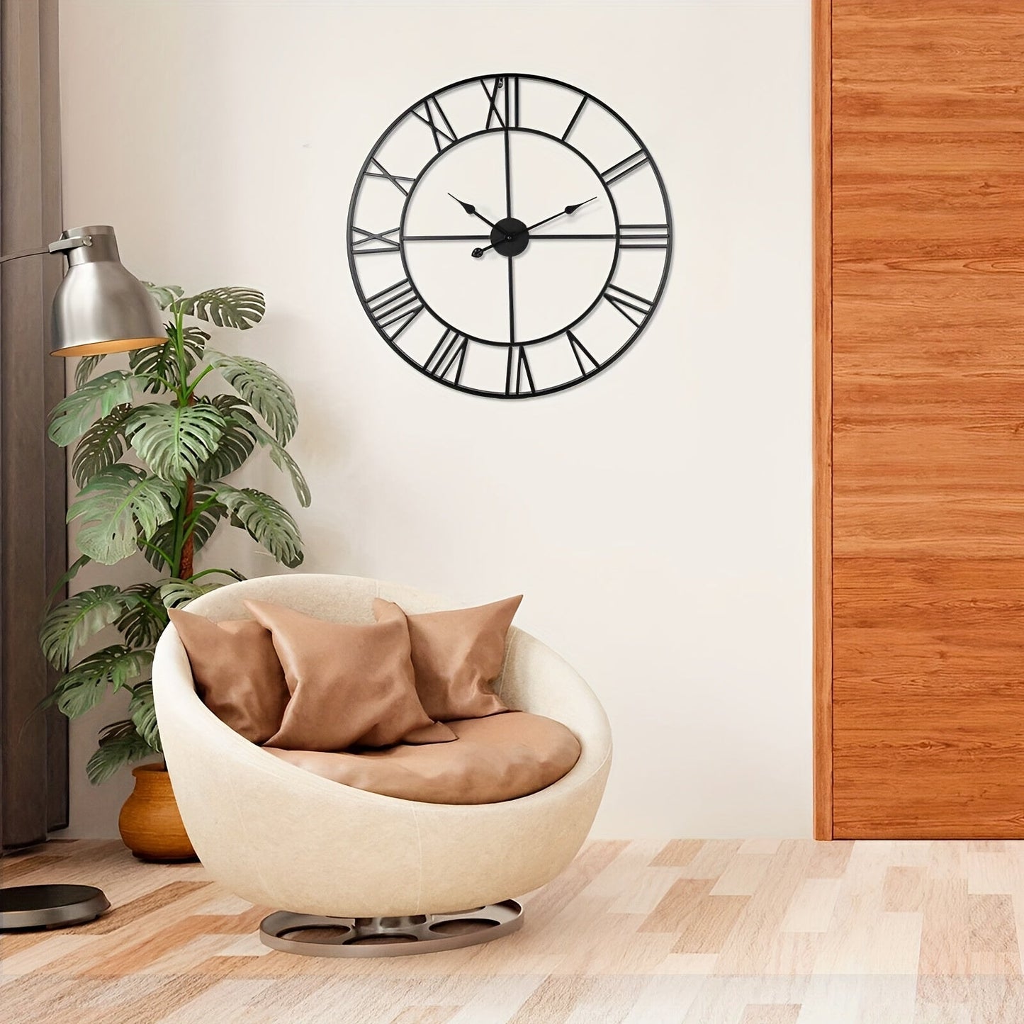 Chic Home Wall Clock, Unique Iron Art Decoration, Perfect Gift for Christmas, Halloween, and Thanksgiving Day