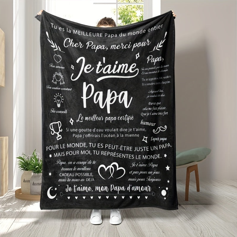 One Piece of Cool Air Conditioning Blankets, Double-Sided Flannel Lunch Blanket, Small Throw Blanket, Perfect Gift for Dad.