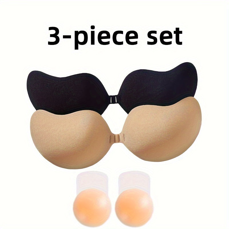 Silicone nipple covers for lift and hold, self-adhesive and invisible, perfect for lingerie and underwear.