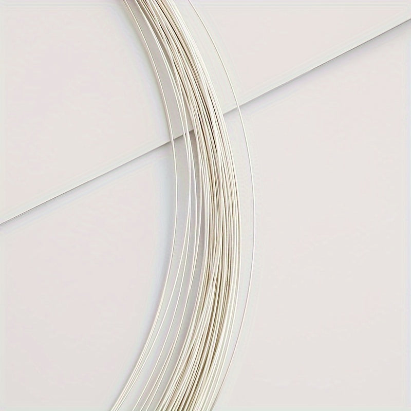 1 meter of 39.37 inch 925 Silver 0.3mm Silver Wire for creating DIY bracelets and necklaces.