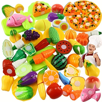 24 fun cutting food toys for early skill development.