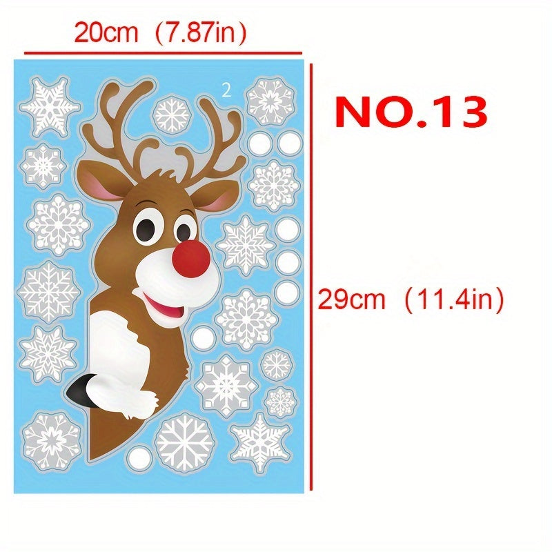 Get in the festive spirit with our 2024 Christmas Window Clings! This set includes 1pc featuring charming Snowflake & Santa Designs. These removable electrostatic stickers are perfect for decorating your home or shop during the holiday season. Bring some