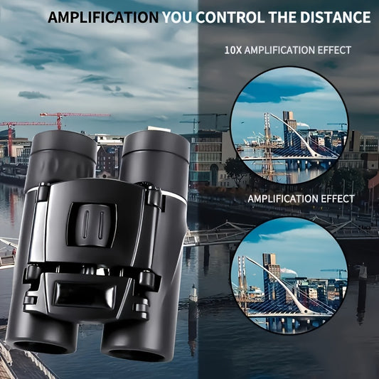 HD zoom portable folding binoculars for outdoor tourism and camping, with powerful long range capabilities.