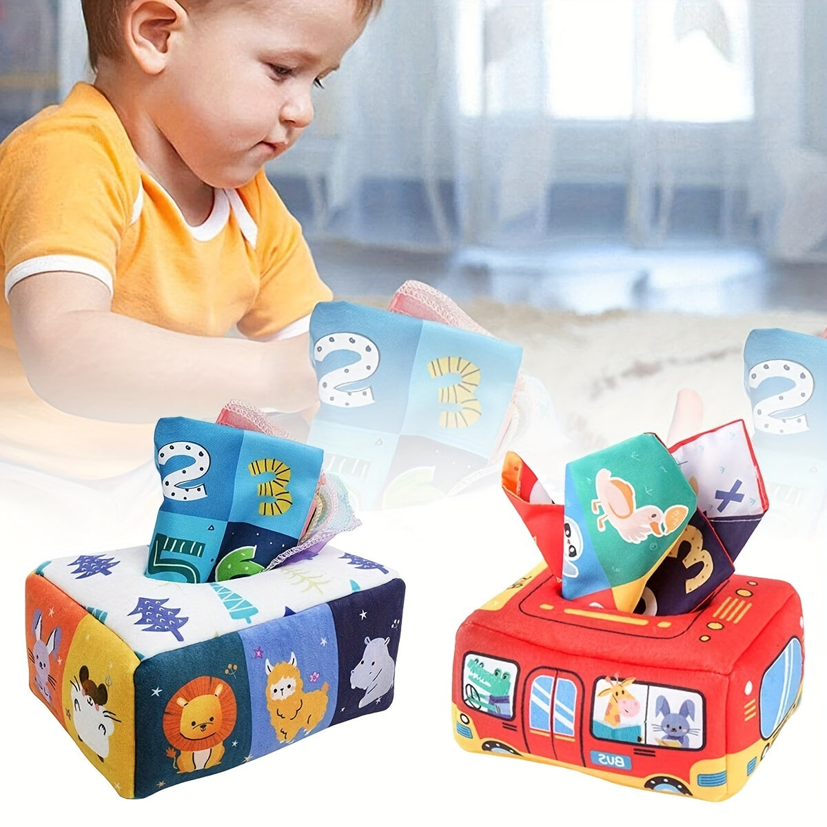 Introducing Baby's Magic Tissue Box: An Innovative Educational Toy for Sensory Exploration and fine motor skill development - Ideal for Children's Play and Learning! The Perfect Gift for Christmas and Halloween!