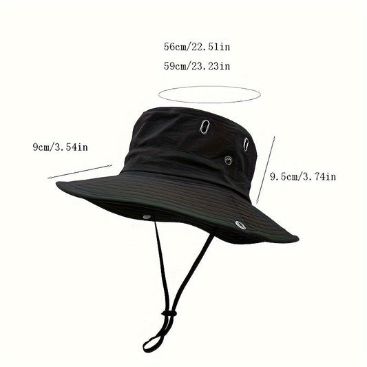 Men's Sunshade Big Brim Hat for Sun Protection, Cycling, Mountaineering, Fishing - Outdoor Bucket Hat for 1pc