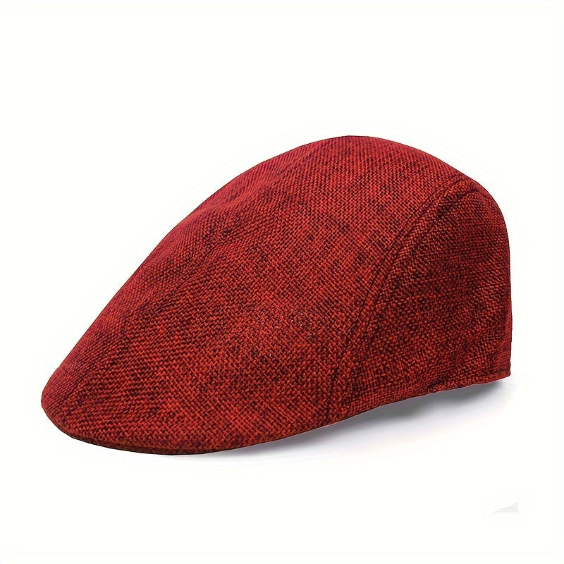 Stylish and Lightweight Cotton and Linen Beret Cap for Mature Adults, Perfect Gift Option