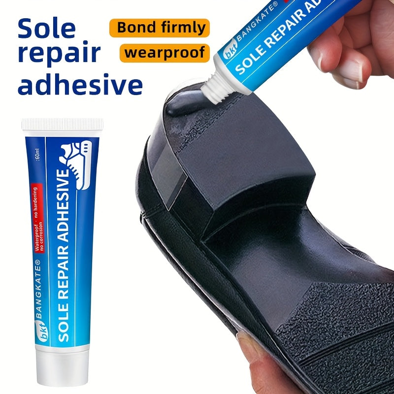 Repair cracked shoe soles with durable waterproof adhesive.