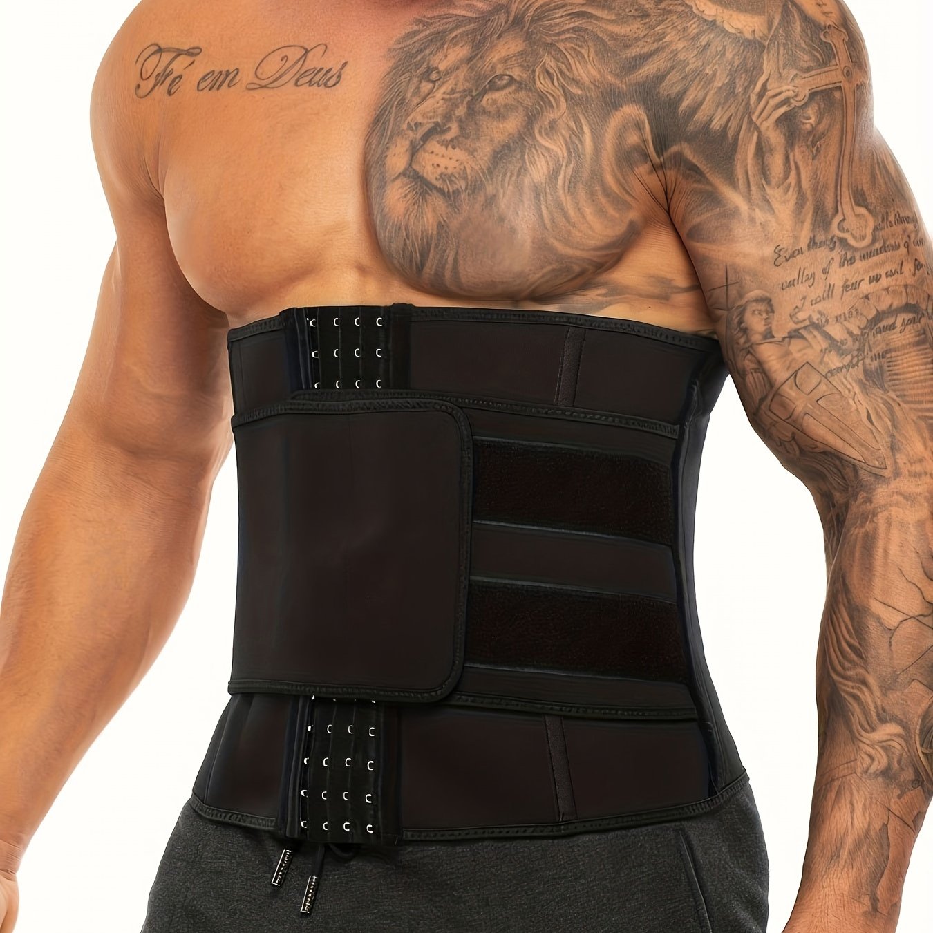 Men's Adjustable Sweat Waist Trainer Belt - Body Shapewear for Men