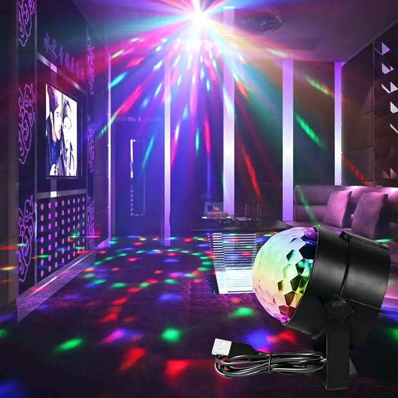 Crystal Magic Sphere Disco Ball Light Projector, USB-Powered, Indoor/Outdoor Strobe Light for Parties, Weddings & Birthdays, No Battery Required