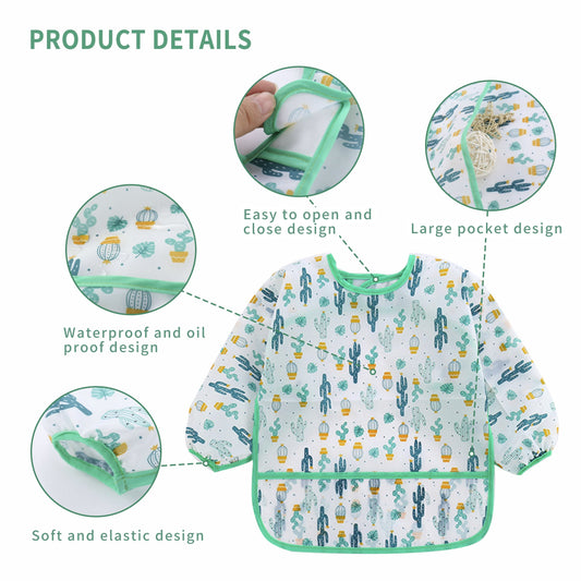 Waterproof Cartoon Dining Bib, Washable Feeding Smock - Easter Gift