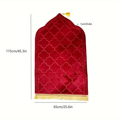 Premium outdoor prayer mat with tassel design - non-slip, durable, and comfortable for home and garden decor.