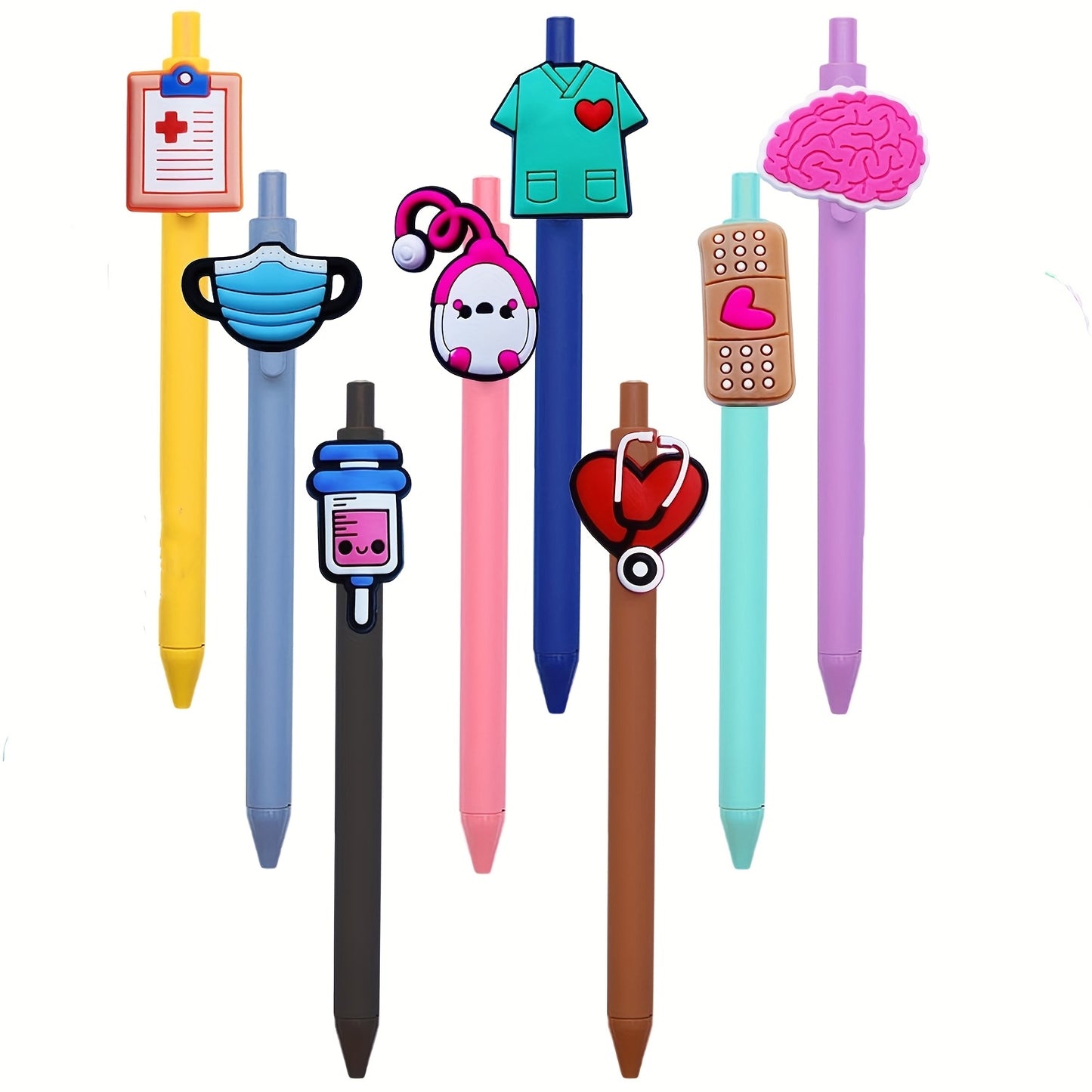 8/12 Cute Nurse Themed Pen Set - Perfect gift for nurses, medical students, and assistants for Nurses Week and Thanksgiving