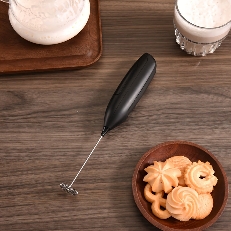 The CLITON Electric Milk Frother is a handheld, battery-powered foam maker perfect for creating coffee, cappuccinos, and lattes with ease. Ideal for latte art and use in the kitchen, this wireless frother is powered by AA batteries.